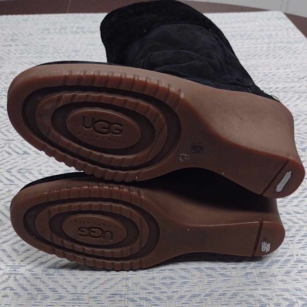 UGG Black Suede Winter Boots - Picture 10 of 13